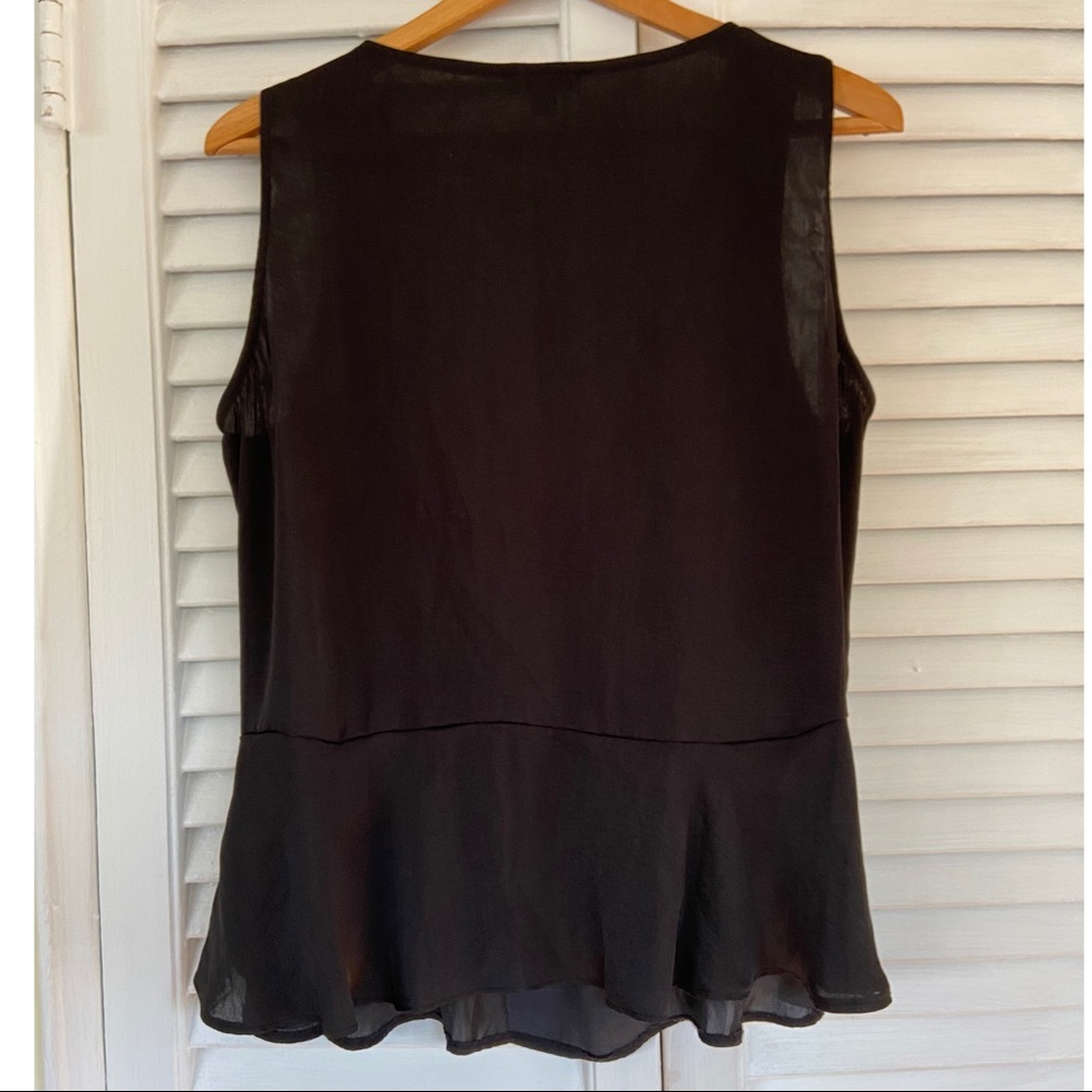 {Alfani} Black Silky Flowy Tank Top - Large - Picture 5 of 5
